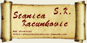 Stanica Kačunković vizit kartica